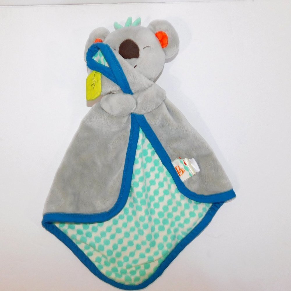Baby B BBaby Gray Blue Plush  Koala Security Blanket Infant Lovey nunu